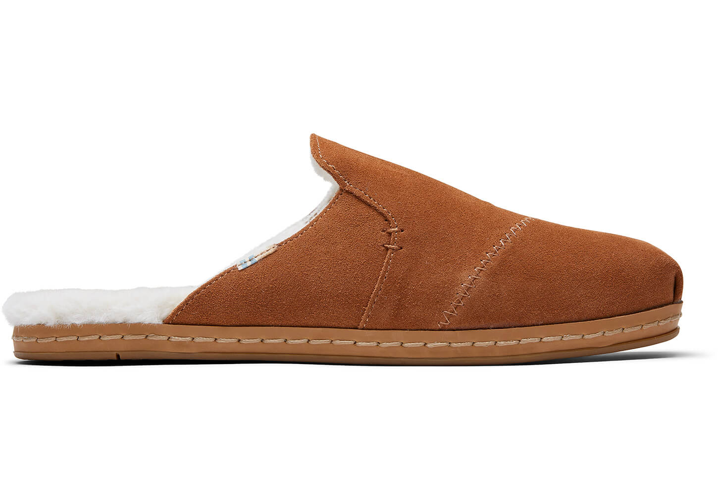 Toms Wrap Suede and Faux Fur Nova Leather - Womens Slippers - Brown - NZ - 218679ZGK